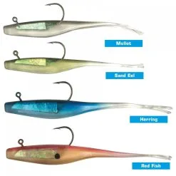 Jarvis Walker 6 Inch Split Tail Shad Rigged Soft Plastic Pack - Mullet