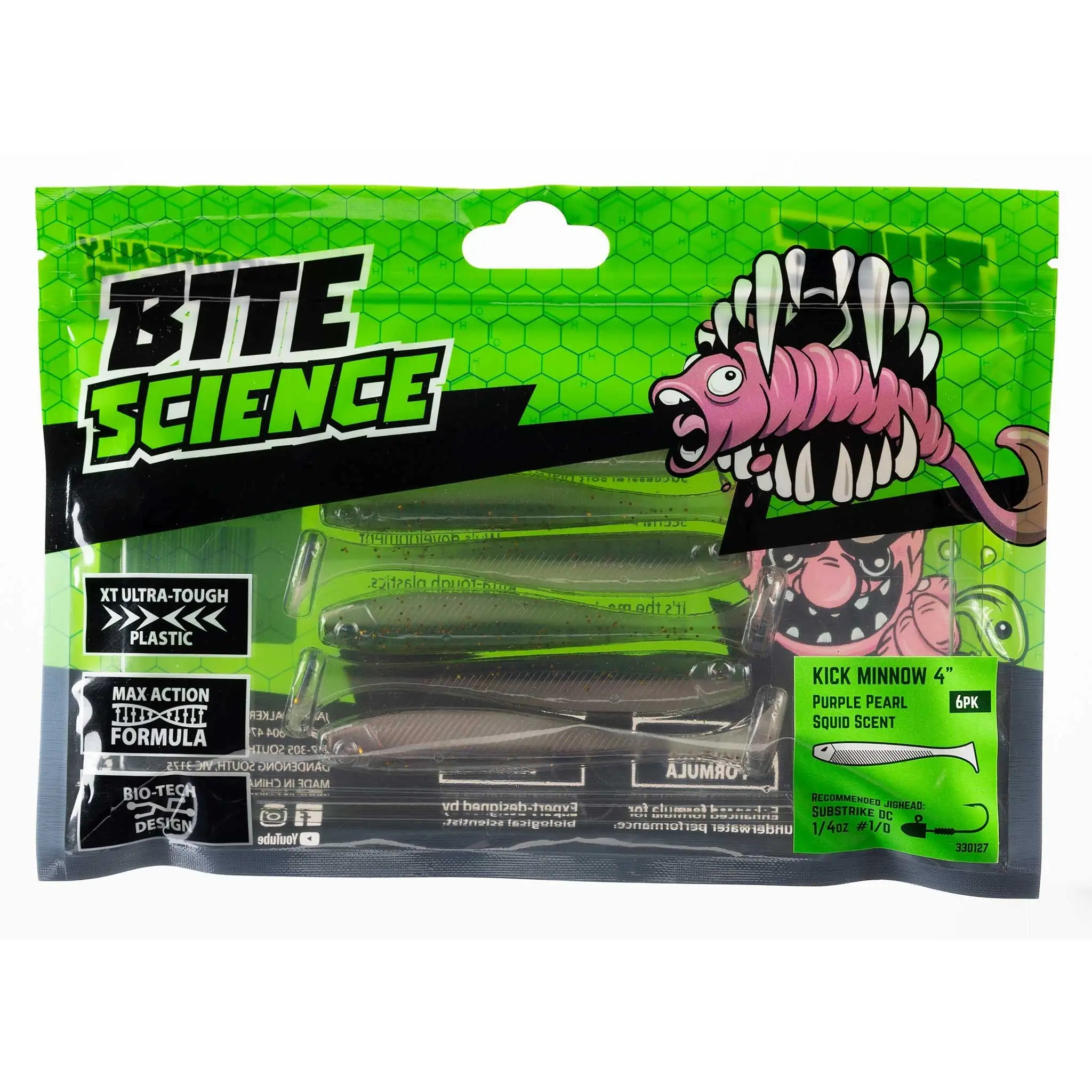 Bite Science Kick Minnow Soft Plastic Lure 4 Inch 1 Bite Science Kick Minnow Soft Plastic Lure 4 Inch