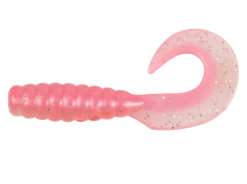 Berkley Powerbait 2.5 Inch Grub Soft Plastic Lure Pink Glitter - Mega Clearance