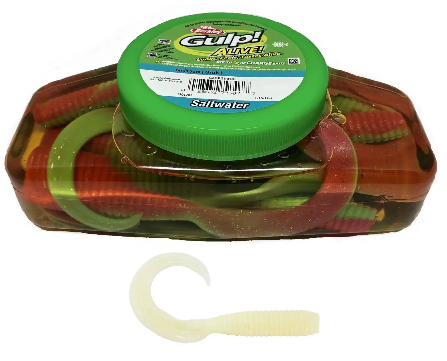 Berkley Gulp Alive 6 Inch Grub Soft Plastic Lure Bulk Tub - Image 4