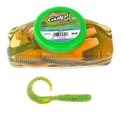 Berkley Gulp Alive 6 Inch Grub Soft Plastic Lure Bulk Tub -Tackle Storage Shop Berkley Gulp Alive 6 inch Grub Soft Plastic Bulk Tub Lime Tiger