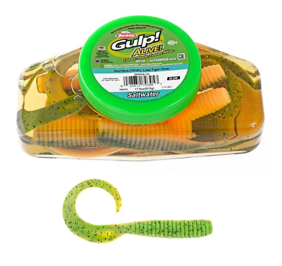 Berkley Gulp Alive 6 Inch Grub Soft Plastic Lure Bulk Tub - Image 5