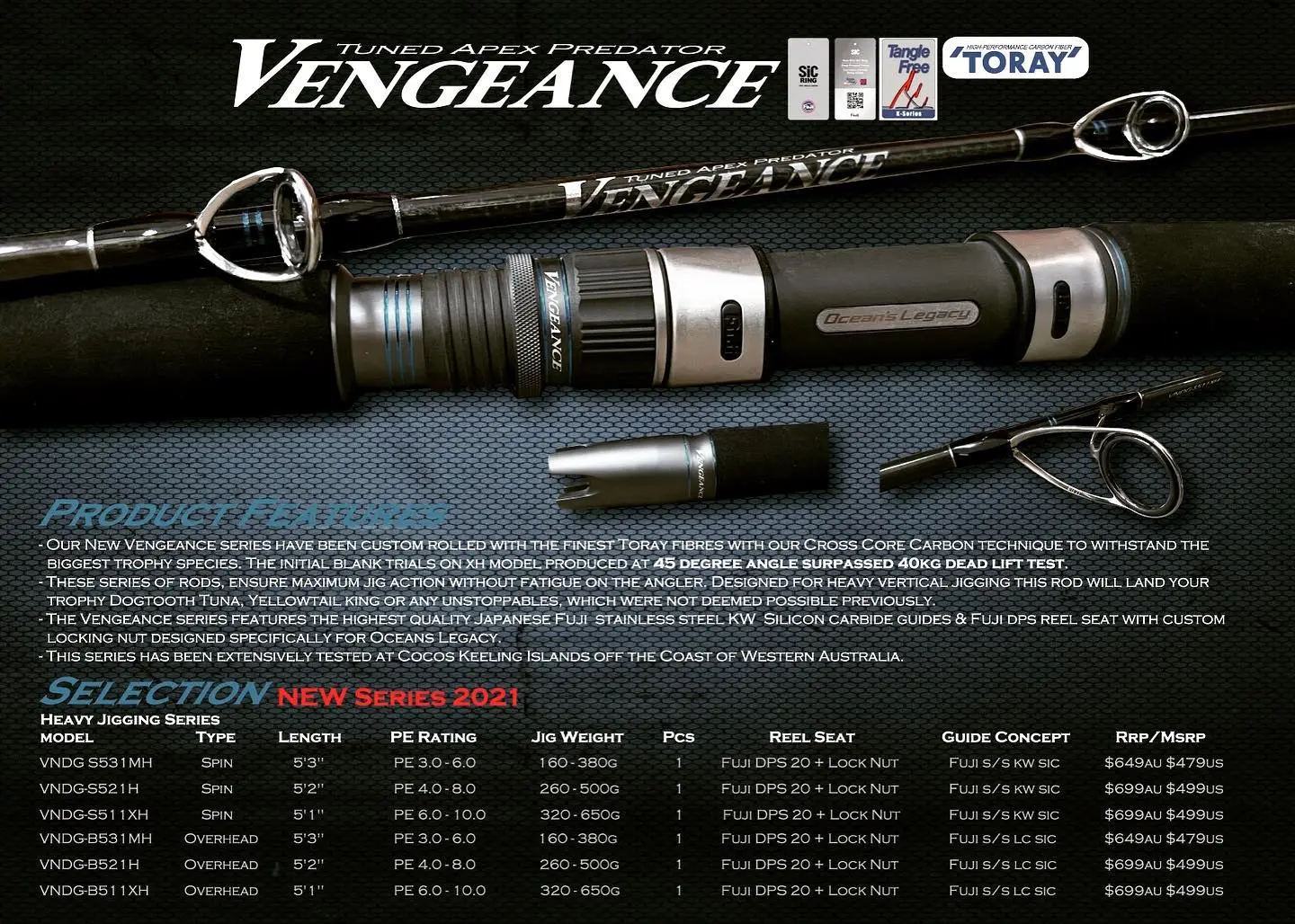 Oceans Legacy Vengence Apex Predator Overhead Rod 1 Oceans Legacy Vengence Apex Predator Overhead Rod