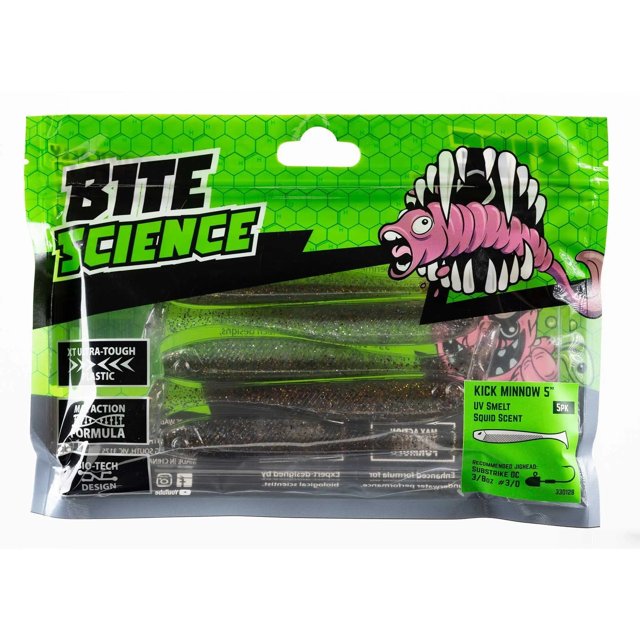 Bite Science Kick Minnow Soft Plastic Lure 5 Inch 1 Bite Science Kick Minnow Soft Plastic Lure 5 Inch